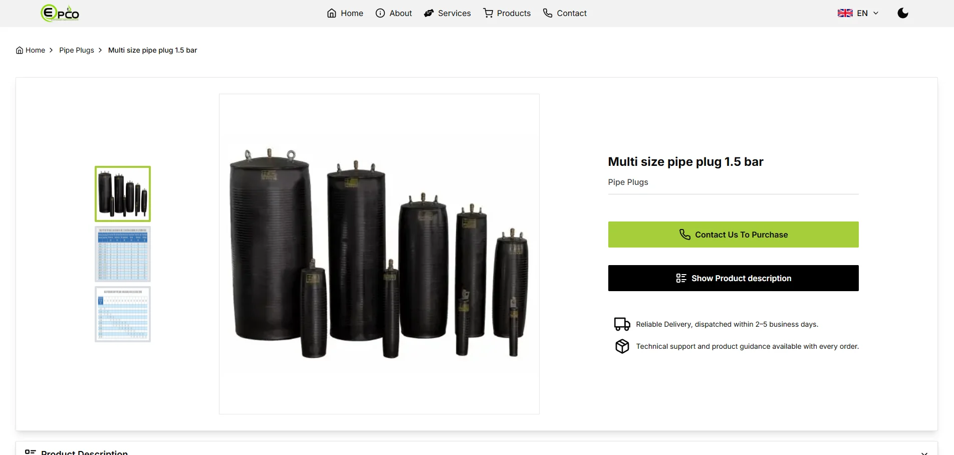 Epco Group Company Website screenshot 2