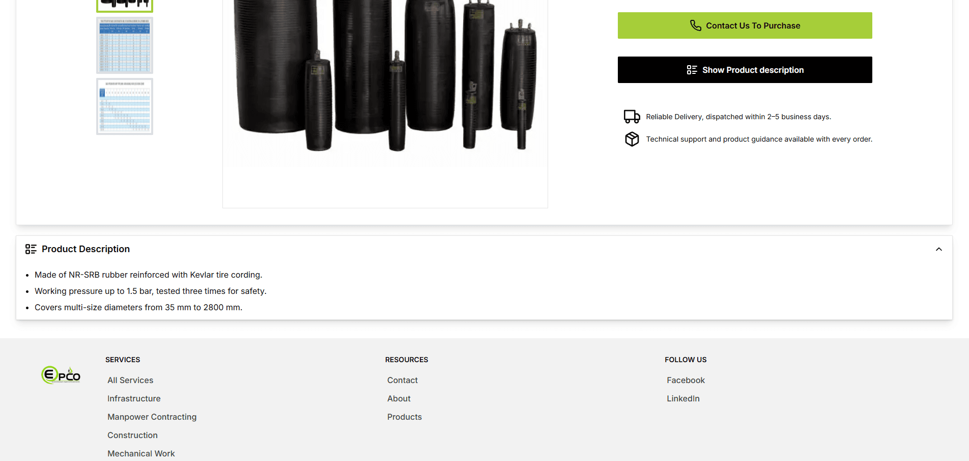 Epco Group Company Website image 3