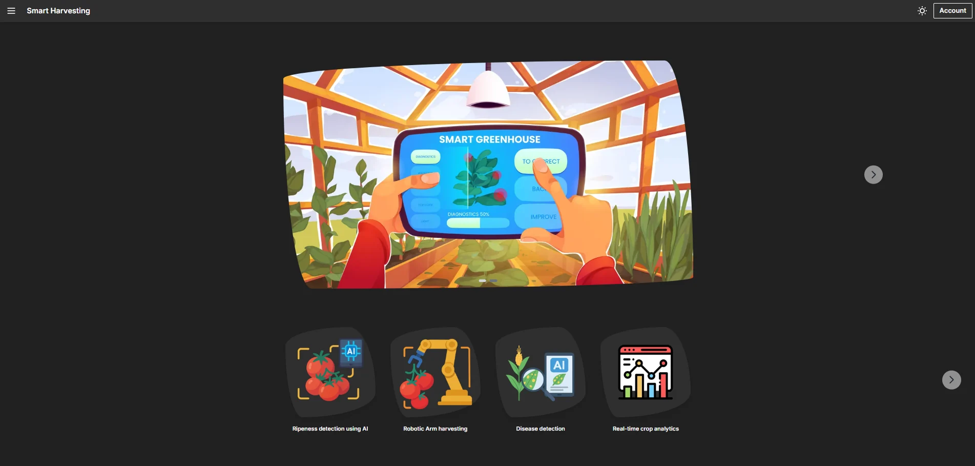 Smart Harvesting Real-Time Dashboard screenshot 1
