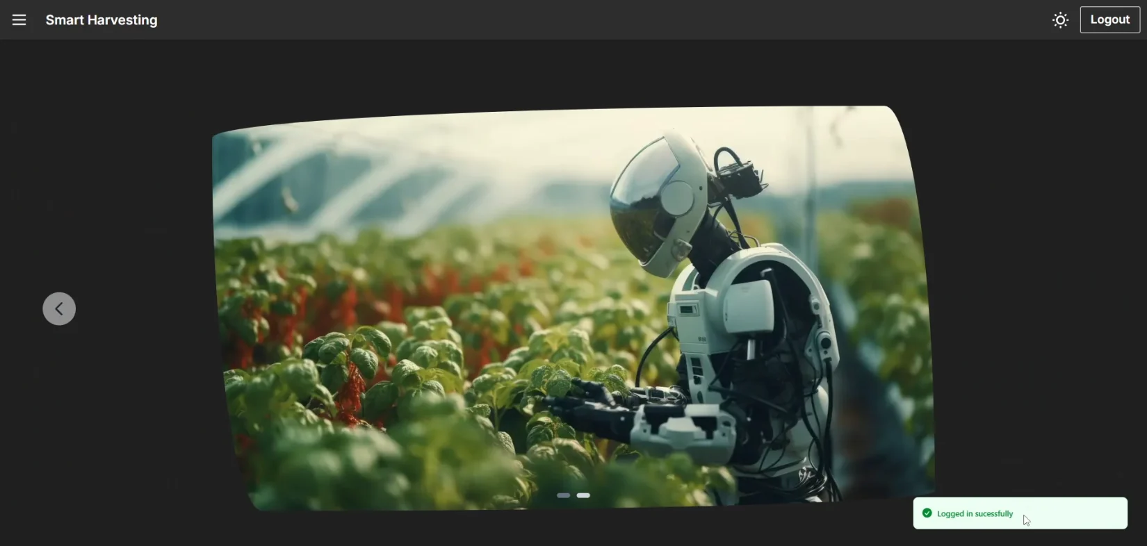 Smart Harvesting Real-Time Dashboard screenshot 2